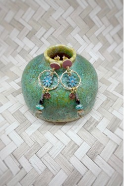 Boucles d'oreille originale de fabrication artisanale  Aniki bijoux