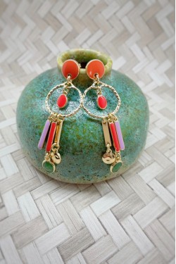 Boucles d'oreille originale de fabrication artisanale  Aniki bijoux