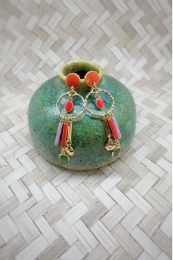 Boucles d'oreille originale de fabrication artisanale  Aniki bijoux