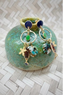 Boucles d'oreille originale de fabrication artisanale  Aniki bijoux
