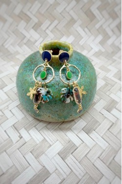 Boucles d'oreille originale de fabrication artisanale  Aniki bijoux
