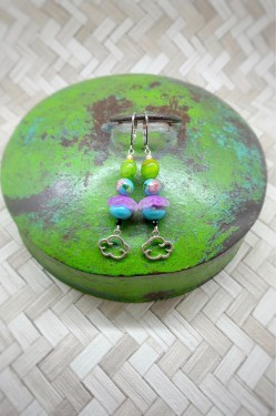 Boucles d'oreille originale de fabrication artisanale  Aniki bijoux