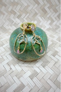 Boucles d'oreille originale de fabrication artisanale  Aniki bijoux