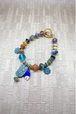 Bracelet aux couleurs lumineuses création Aniki Bijoux