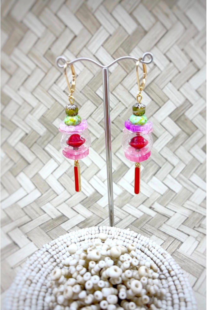 Boucles d'oreille originale de fabrication artisanale  Aniki bijoux