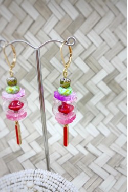 Boucles d'oreille originale de fabrication artisanale  Aniki bijoux