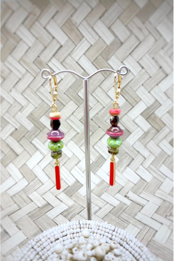 Boucles d'oreille originale de fabrication artisanale  Aniki bijoux