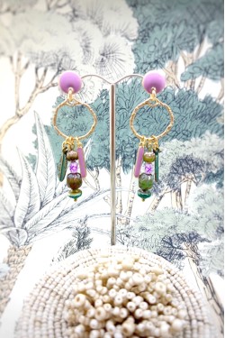 Boucles d'oreille originale de fabrication artisanale  Aniki bijoux
