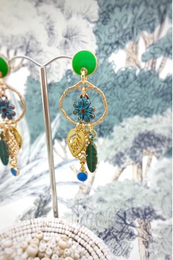 Boucles d'oreille originale de fabrication artisanale  Aniki bijoux