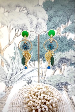 Boucles d'oreille originale de fabrication artisanale  Aniki bijoux