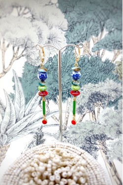 Boucles d'oreille originale de fabrication artisanale  Aniki bijoux