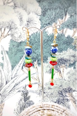 Boucles d'oreille originale de fabrication artisanale  Aniki bijoux