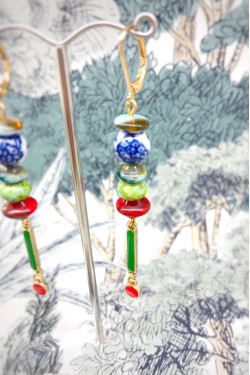 Boucles d'oreille originale de fabrication artisanale  Aniki bijoux