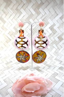 Boucles d'oreille originale de fabrication artisanale  Aniki bijoux