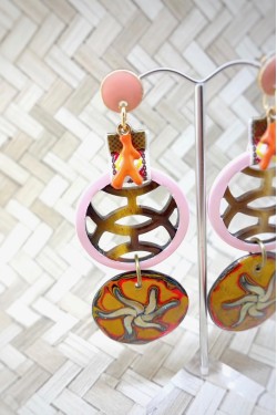 Boucles d'oreille originale de fabrication artisanale  Aniki bijoux