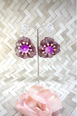Boucles d'oreille originale de fabrication artisanale  Aniki bijoux