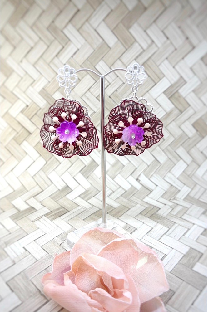 Boucles d'oreille originale de fabrication artisanale  Aniki bijoux