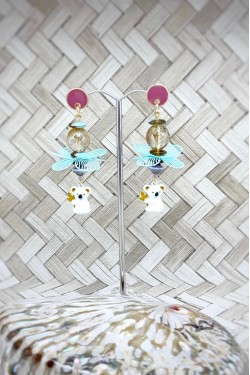 Boucles d'oreille originale de fabrication artisanale  Aniki bijoux