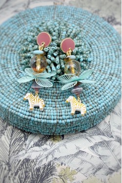Boucles d'oreille originale de fabrication artisanale  Aniki bijoux