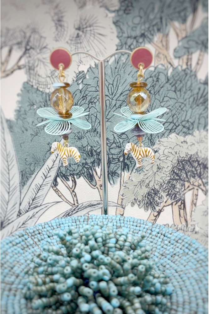 Boucles d'oreille originale de fabrication artisanale  Aniki bijoux