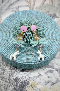 Boucles d'oreille originale de fabrication artisanale  Aniki bijoux