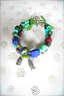 Bracelet chinoiserie 2 rangs